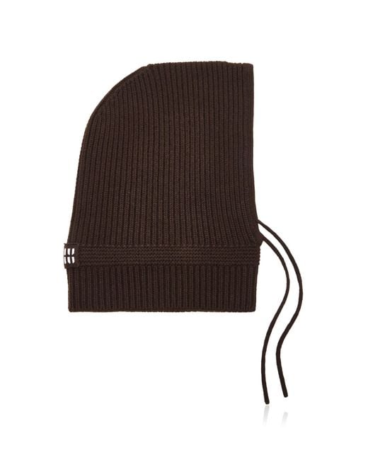 Miu Miu Brown Cashmere-Wool Knit Balaclava