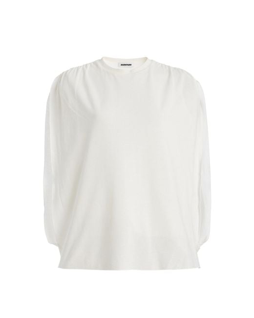 DARKPARK White Tracy Cotton Jersey Top