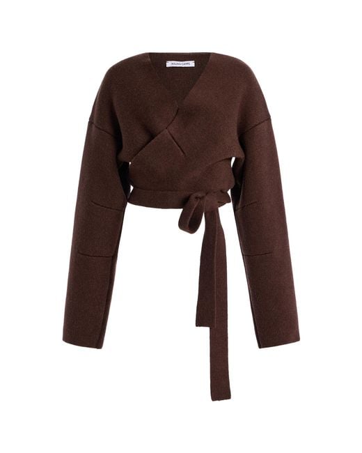 AISLING CAMPS Black Wool Wrap Jacket