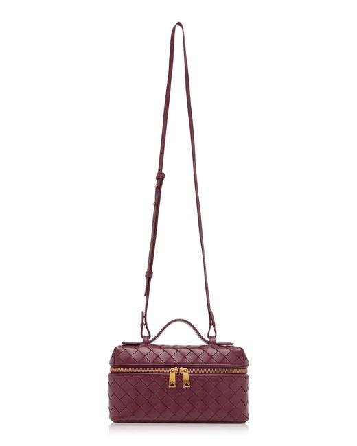 Bottega Veneta Red Bang Bang Intrecciato Leather Vanity Case