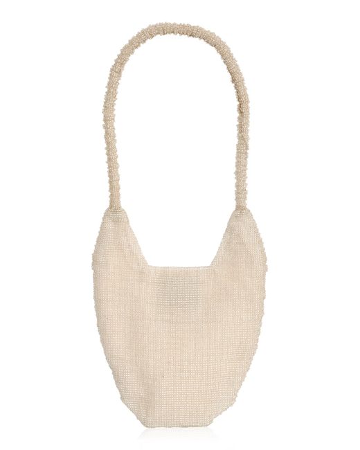 LIKE A BIRD White Alva And Beaded Shoulder Bag