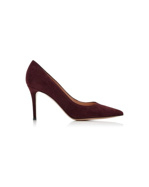 Gianvito Rossi Purple Gianvito Suede Pumps
