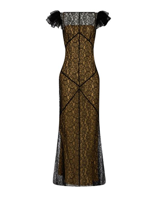 white christmas dresses OLYMPIA MAXI DRESS IN PALM GREEN VISCOSE CDC – DE LA VALI OFFICIAL