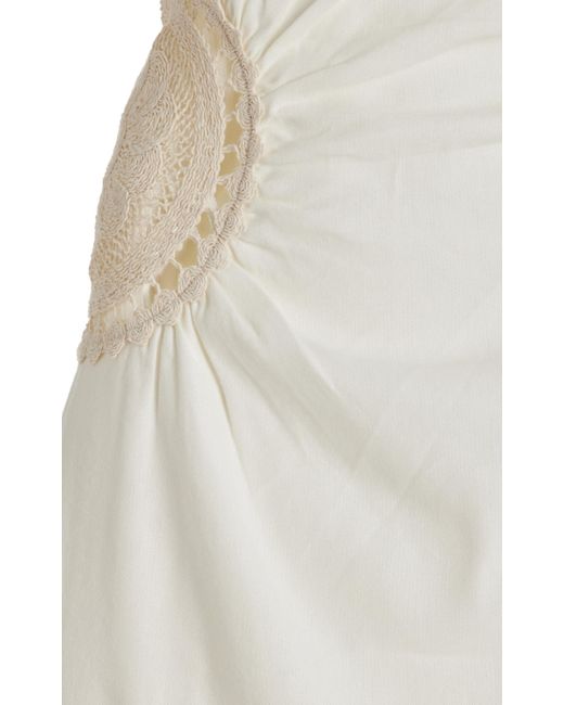 Sir. The Label White Atacama One-shoulder Linen-blend Dress