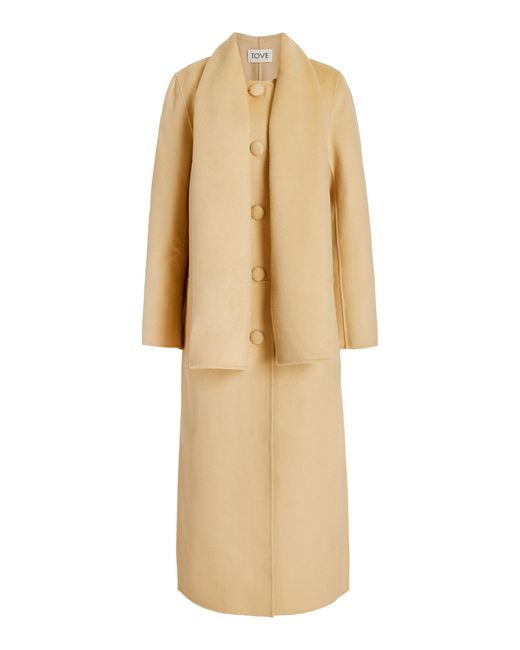 TOVE Mio Wool Coat in Natural | Lyst