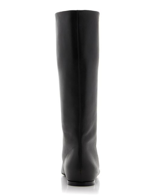 The Row Black Bette Leather Boots