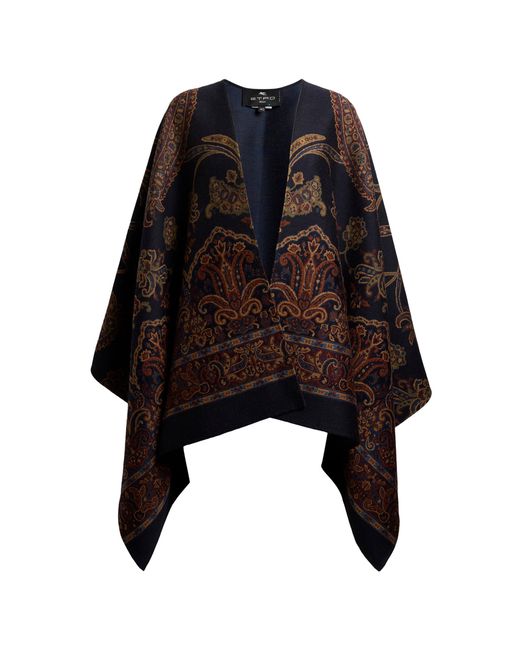 Etro Black Patterned Cape