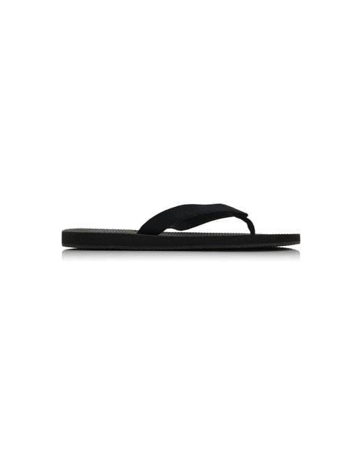 The Row Black Dune Classic Flip Flop Sandals
