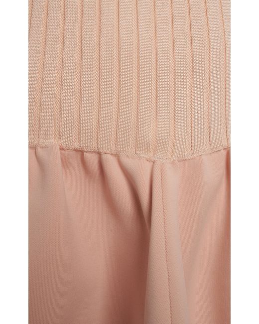 Jil Sander Pink Sleeveless Ribbed-knit Maxi Dress