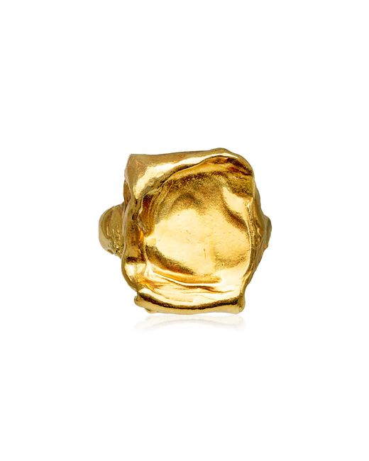 SIMUERO Metallic Sello Avi 18k Gold-plated Ring