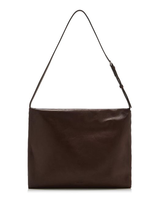The Row Brown Nan Leather Shoulder Bag