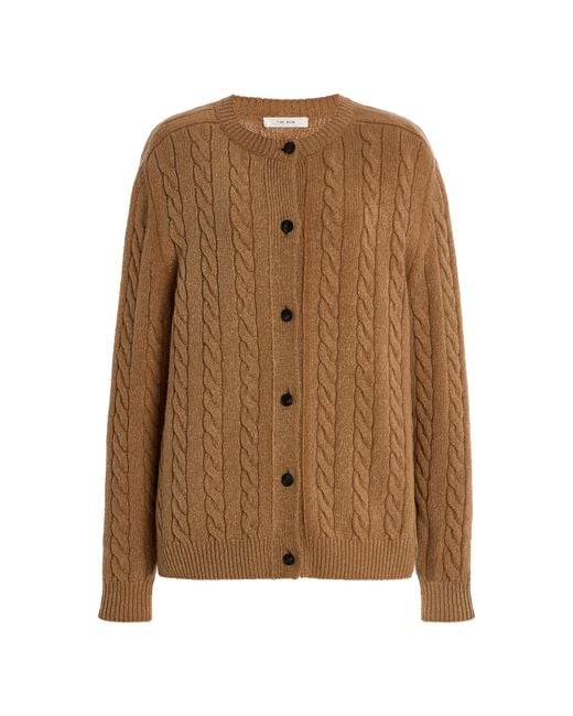 The Row Brown Loneke Wool Cardigan