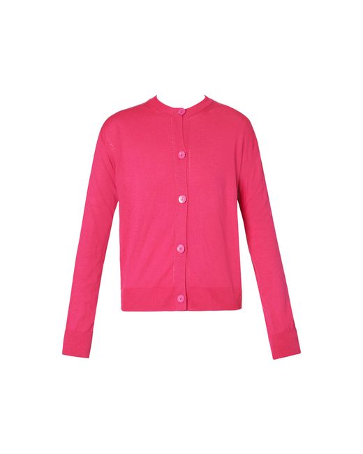 Erdem Pink Knit Cotton-silk Cardigan