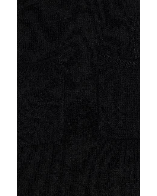 Proenza Schouler Black Auden Textured-knit Maxi Dress