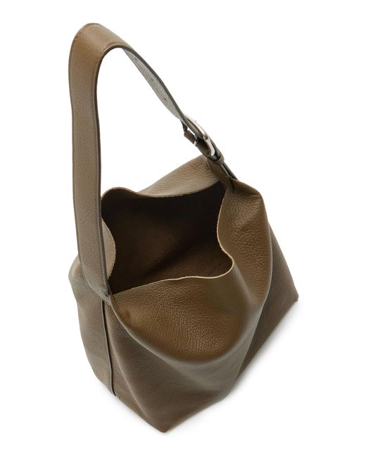 The Row Brown Isa Leather Shoulder Bag