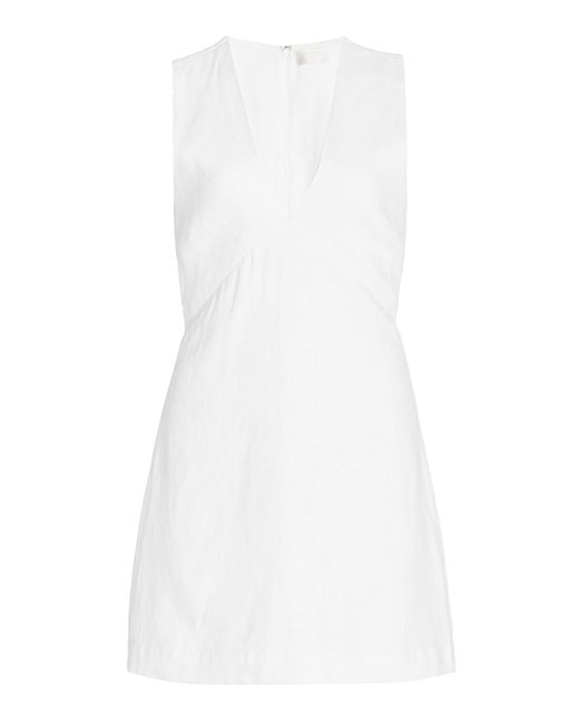 Posse White Exclusive Eden Linen Mini Dress