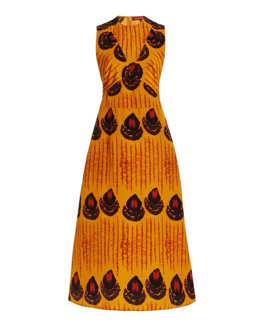 Altuzarra Orange Nuada Tie-dyed Silk Maxi Dress