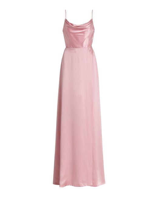 Markarian Pink Exclusive Dashwood Draped Silk Wrap Gown