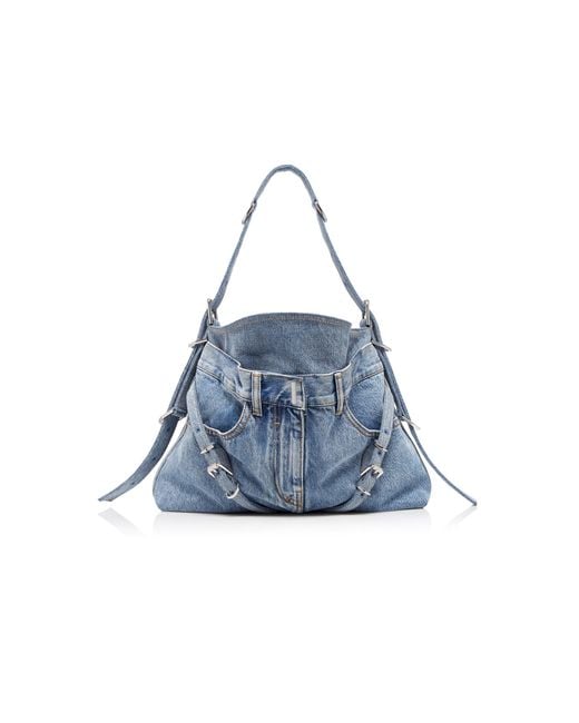 Givenchy Blue Medium Voyou Boyfriend Denim Hobo Bag