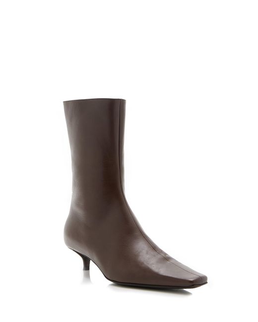 The Row Brown Shrimpton Leather Ankle Boots
