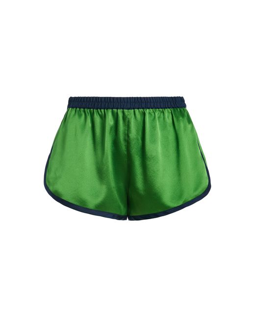 Franchise Green Fanny Silk Mini Shorts