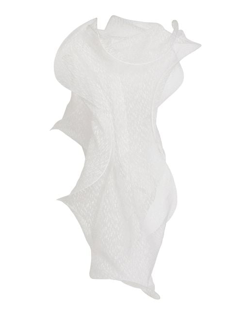 Maticevski White L'Air Silk-Blend Top