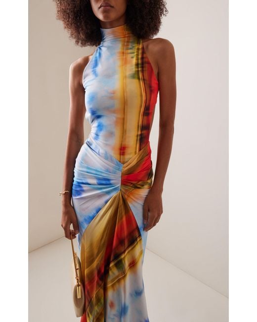 Silvia Tcherassi Blue Exclusive Frances Tie-dyed Jersey Maxi Dress