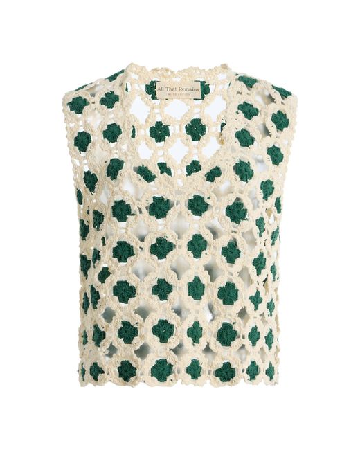 All That Remains Green Cris Cotton-Crochet Top