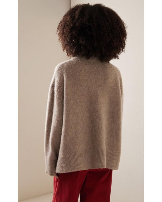 The Row Natural Fayette Oversized Brushed-cashmere Sweater