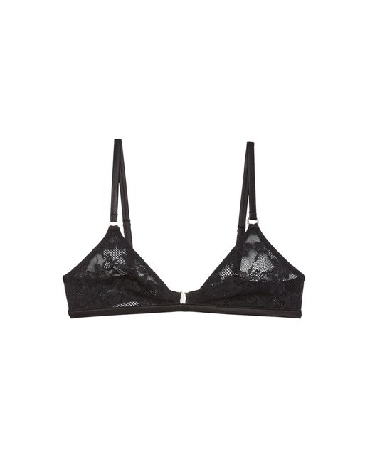 Fleur du Mal Black Le Stretch Triangle Bra