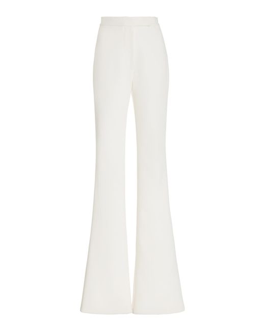 Alexis Emery Crepe Flared-leg Pants in White | Lyst