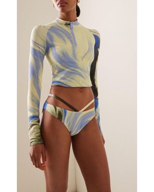 Jonathan Simkhai Blue Marlo Swim Top