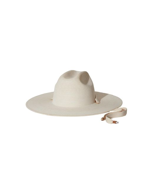 Janessa Leone White Palmer Straw Hat