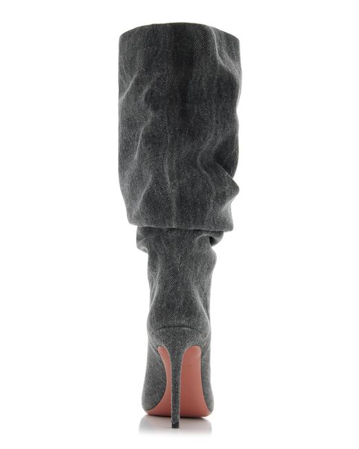 AMINA MUADDI Gray Jahleel 95mm Slouch Boots