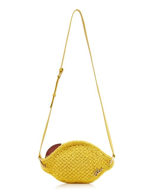 Chloé Yellow Tropicus Braided Shoulder Bag