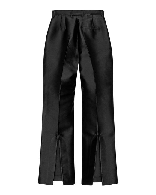 Mark Kenly Domino Tan Black Perrie Slit-detailed Pants