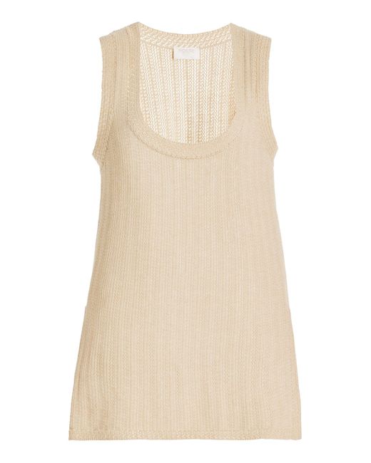 Posse Natural Exclusive Dylan Ribbed Knit Cotton-blend Tank Top