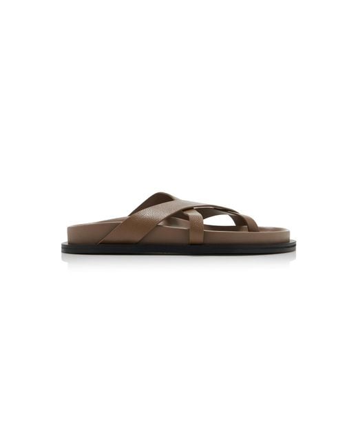 A.Emery Black Claude Leather Sandals