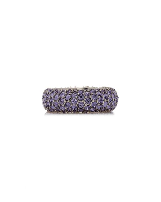 AMINA MUADDI Purple Cameron Crystal Ring
