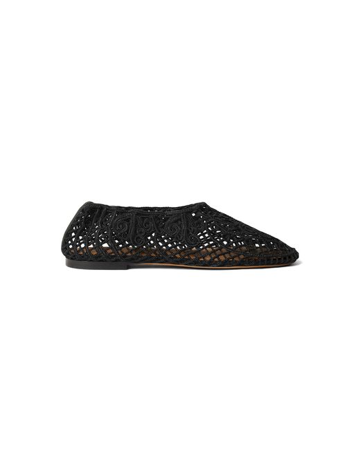 Odissi Black Iris Crocheted Flats