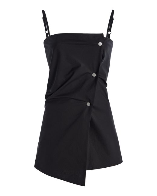 THE LATEST Black Dalla Cotton Poplin Top