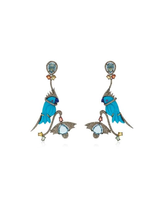 Amrapali Blue 14K Multi-Stone Earrings