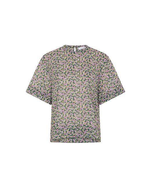 Rabanne Gray Cotton Short-Sleeve Top