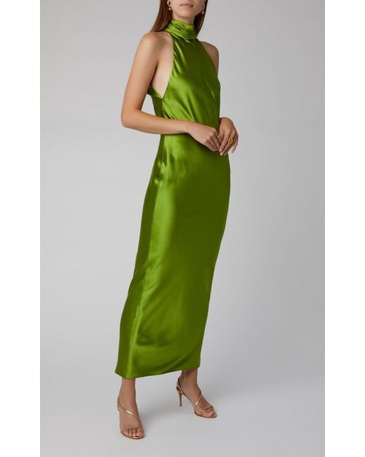 halter neck dress low back Shona Joy Low Back Halter Neck Midi Dress in Cream – Coco & Lola main image 1