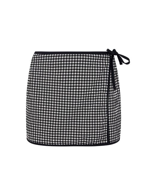 Onia Black Mini Wrapped Skirt