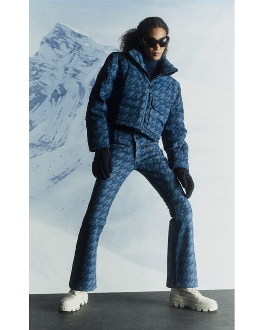 Perfect Moment Blue X Dl1961 Nevada Down Houndstooth Denim Ski Jacket for men