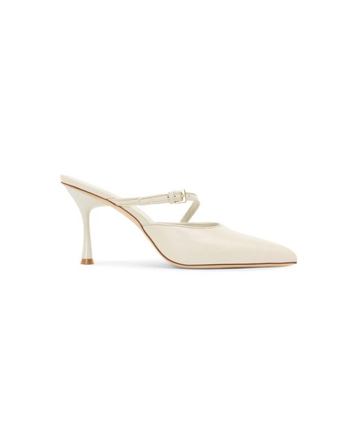 STUDIO AMELIA White Alto Leather Mules