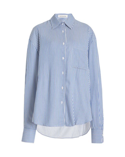 Frankie Shop Blue Lui Striped Twill Shirt