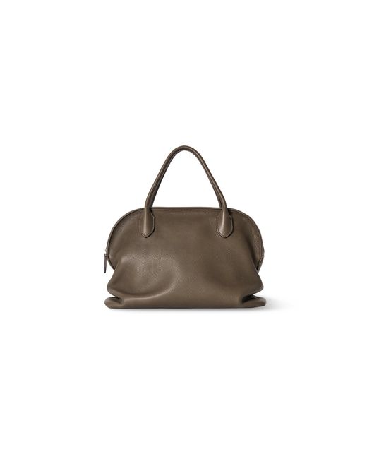 The Row Gray Agnes 12 Leather Bag