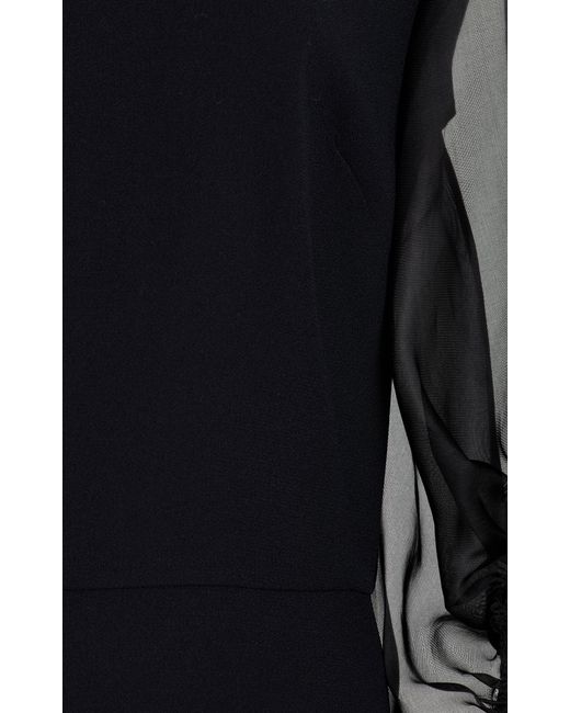 Altuzarra Black Danielle Puff-sleeve Cady Maxi Dress